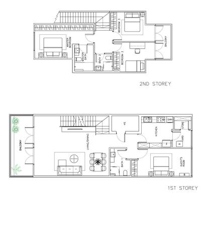 Bowment Centre, Fyner Interior, Contemporary, Minimalist, Condo, Penthouse Floorplan, Penthouse, Space Planning, Final Floorplan