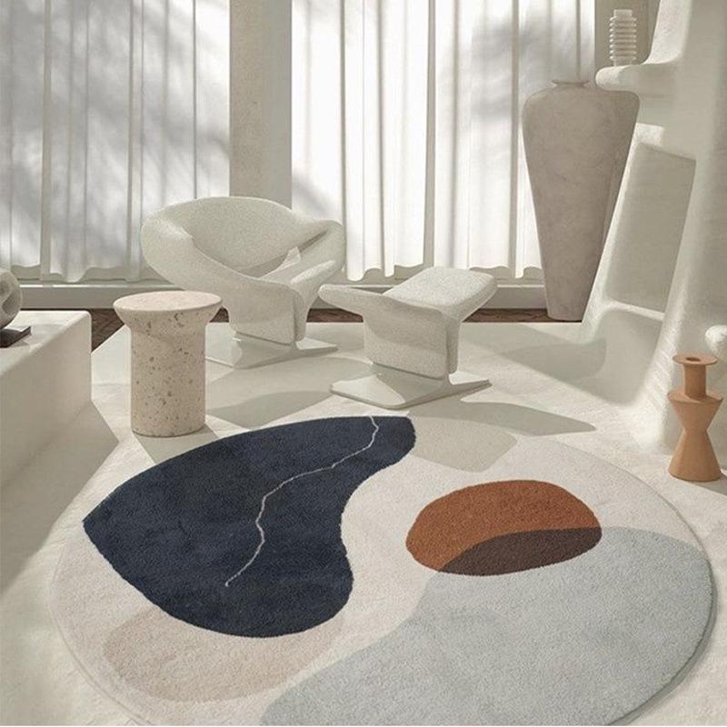 abstract geometric rug shopee qanvast