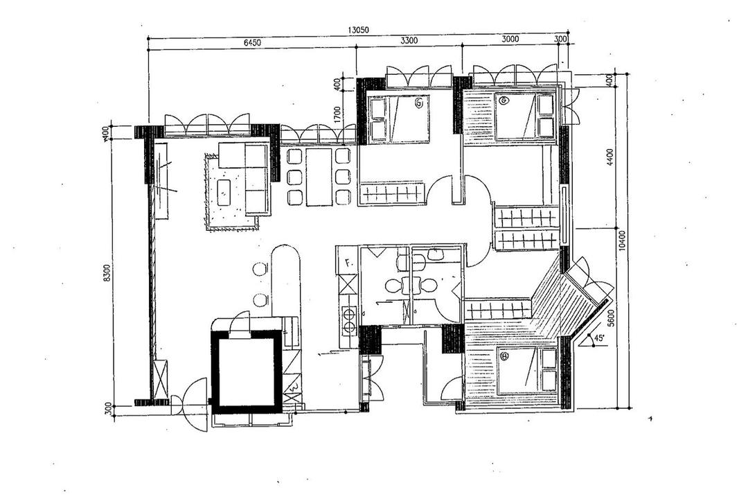 Ang Mo Kio Street 32, Design 4 Space, Scandinavian, Contemporary, HDB, 5 Room Hdb Floorplan, 5 Room Point Block End Corridor End Stairs, Space Planning, Final Floorplan