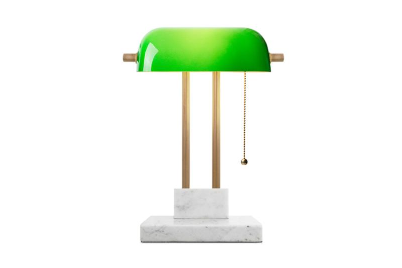 THE BANKER Desk Lamp - Satin Emerald 1