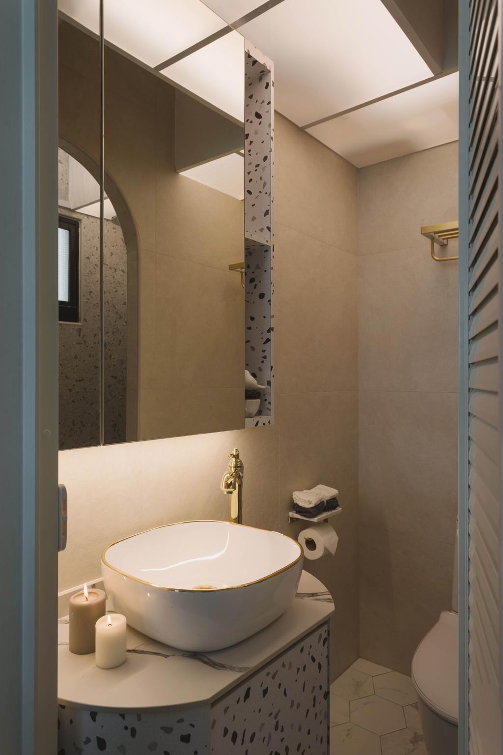 Contemporary, HDB, Bathroom, Northshore Drive, Interior Designer, ChengYi Interior Design, Scandinavian