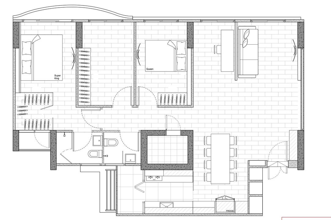 Punggol Walk, MET Interior, Minimalist, Contemporary, HDB, 5 Room Hdb Floorplan, 5 Room Point Block Type 4 A, Space Planning, Final Floorplan