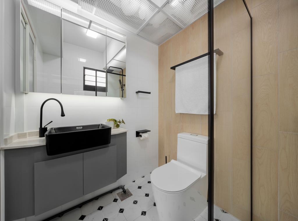 Scandinavian, HDB, Bathroom, Northshore Drive, Interior Designer, Starry Homestead
