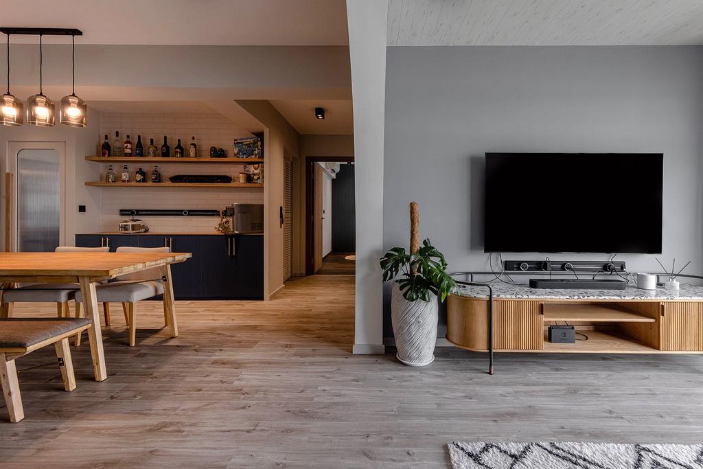 Scandinavian, HDB, Living Room, Waterfront II @ Northshore, Interior Designer, Noble Interior Design
