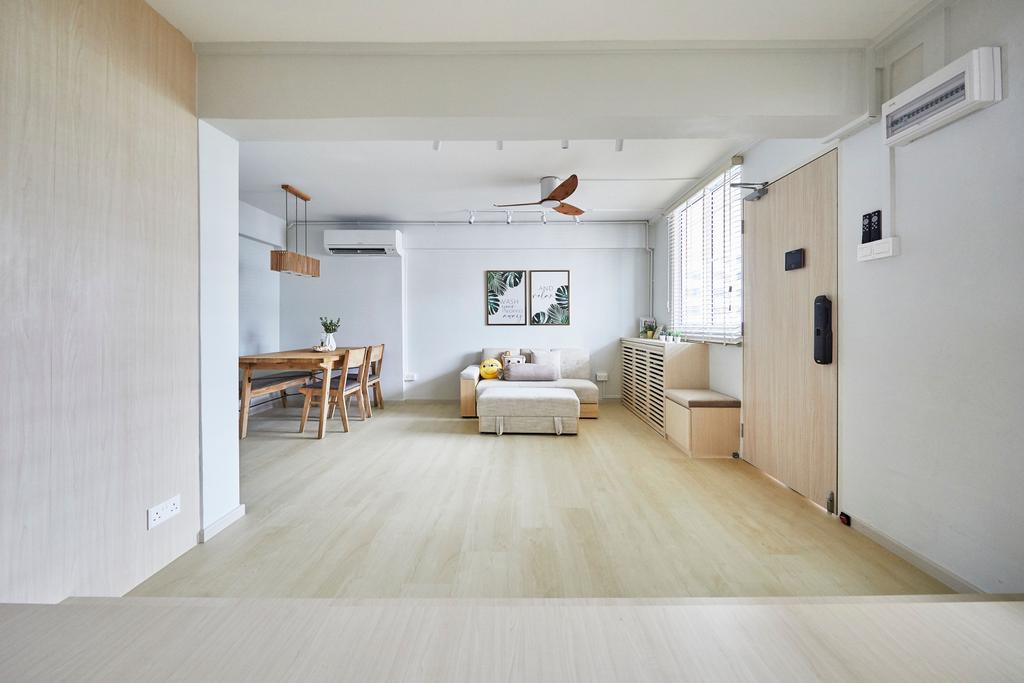 Minimalist, HDB, Living Room, Bukit Ho Swee, Interior Designer, Carpenters 匠