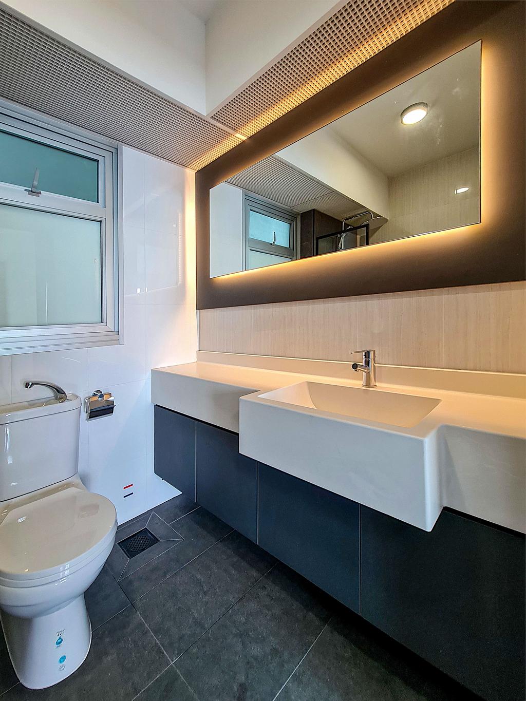 Contemporary, HDB, Bathroom, Northshore Drive, Interior Designer, Mesh Room Design