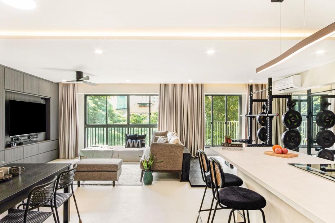 The Pinnacle @ Duxton, Apartment, Modern, Contemporary, Living Room, HDB
