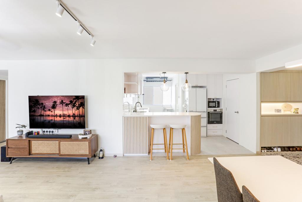 Minimalist, HDB, Living Room, Tampines Street 45, Interior Designer, Renex Interior, Scandinavian