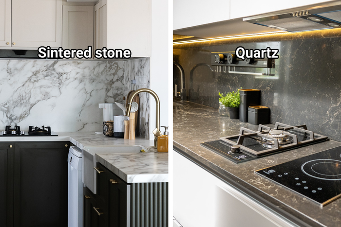Sintered stone vs Quartz