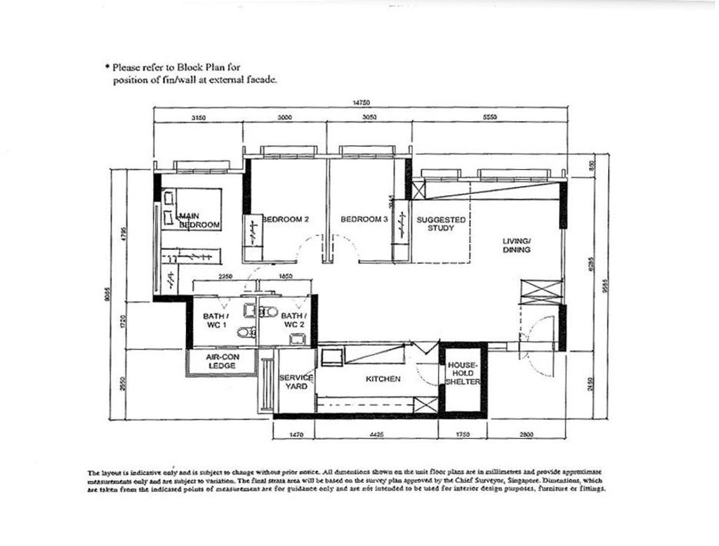 Contemporary, HDB, Sumang Lane, Interior Designer, Interior Times, 5 Room Hdb Floorplan, Original Floorplan