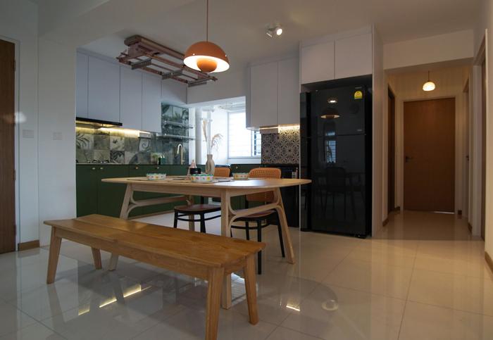 4-room bto open kitchen design