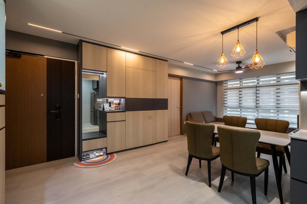 Contemporary, HDB, Dining Room, Waterfront II @ Northshore Drive, Interior Designer, Design 4 Space