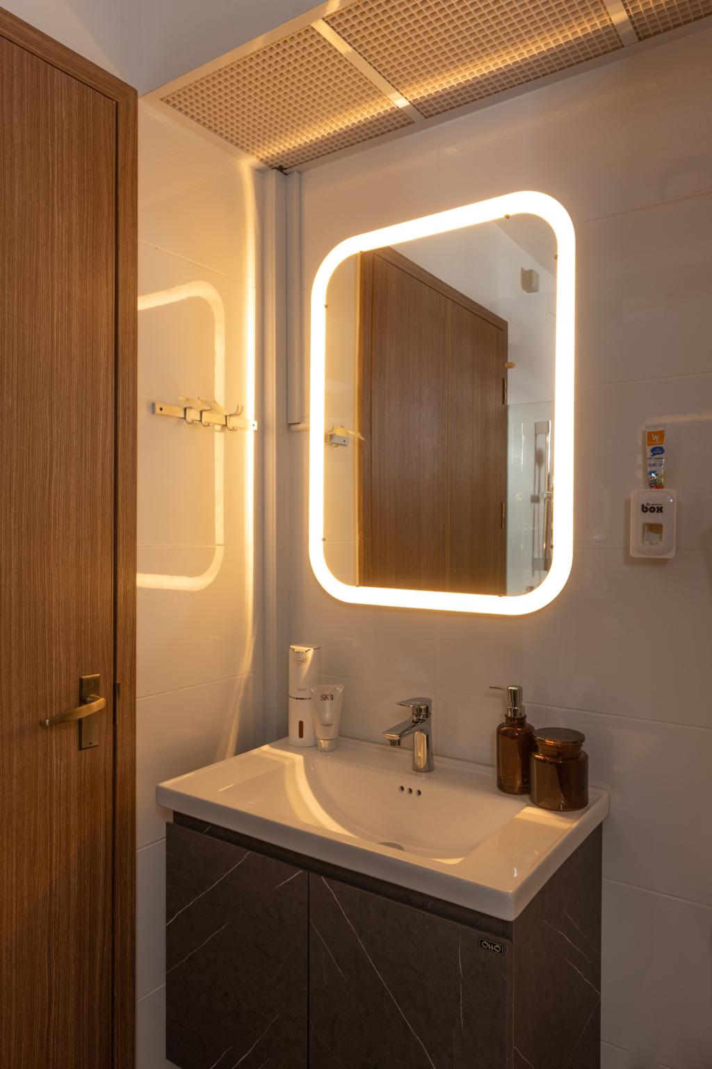 Contemporary, HDB, Bathroom, Valley Spring @ Yishun, Interior Designer, Livspace