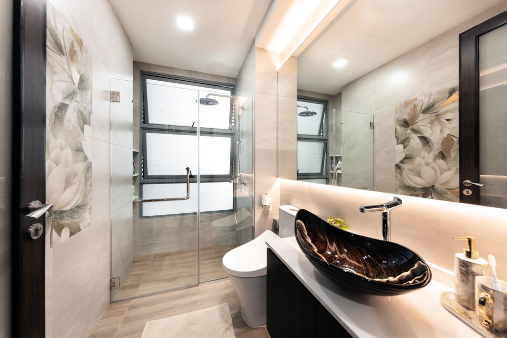 Contemporary, Landed, Bathroom, Paya Lebar Crescent, Interior Designer, U-Home Interior Design