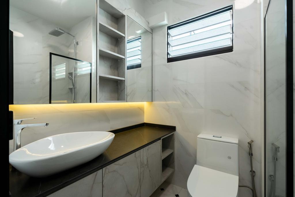 Modern, HDB, Bathroom, Yishun Riverwalk, Interior Designer, Design 4 Space