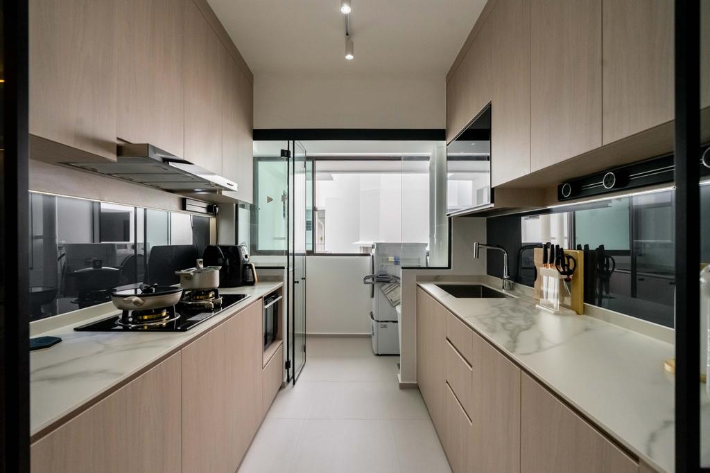 Modern, HDB, Kitchen, Yishun Riverwalk, Interior Designer, Design 4 Space