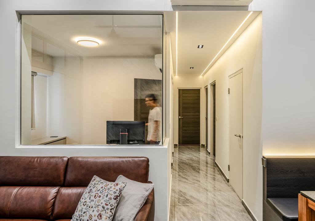Modern, HDB, Living Room, Upper Serangoon Crescent, Interior Designer, Weiken.com