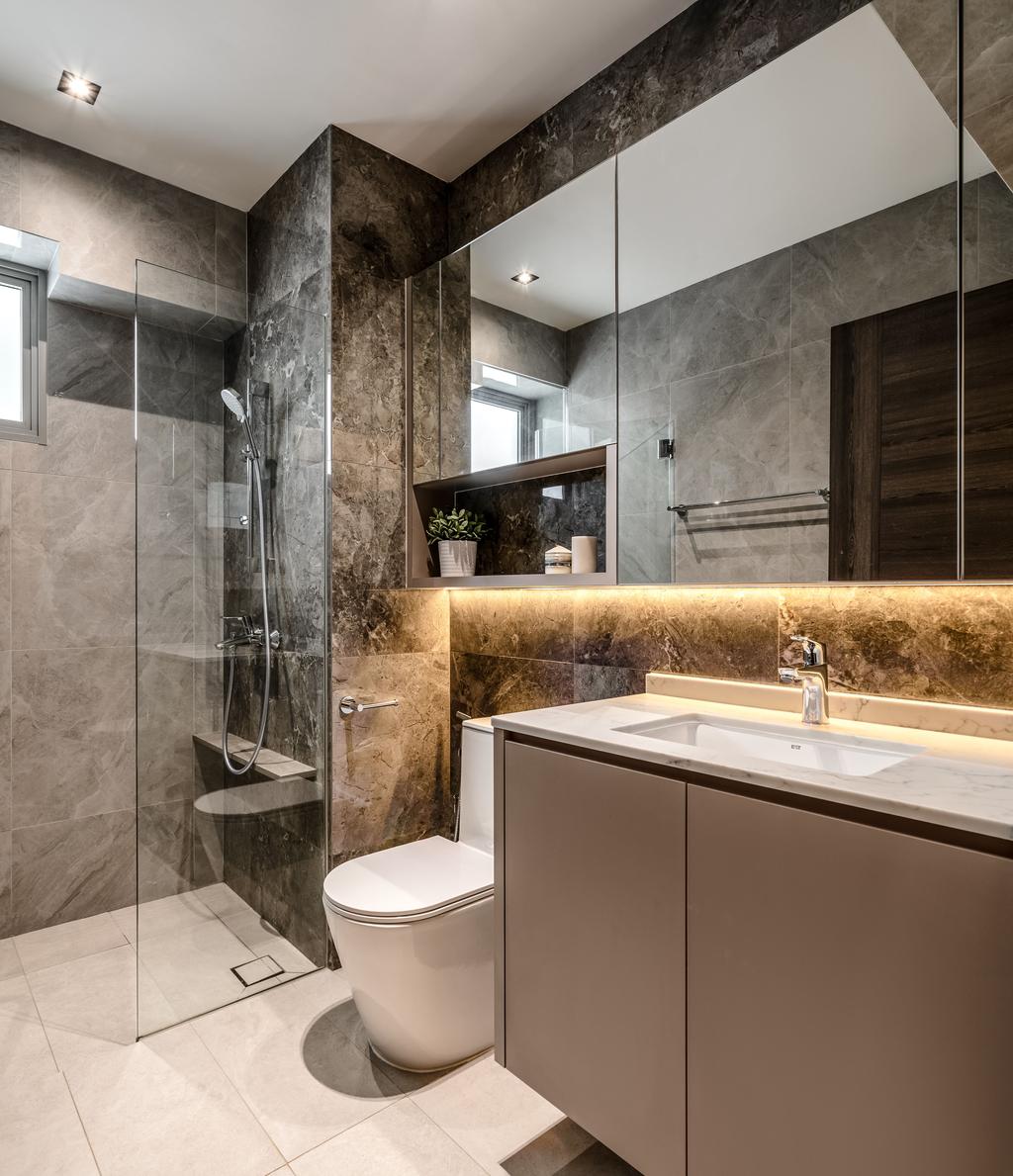 Modern, HDB, Bathroom, Upper Serangoon Crescent, Interior Designer, Weiken.com