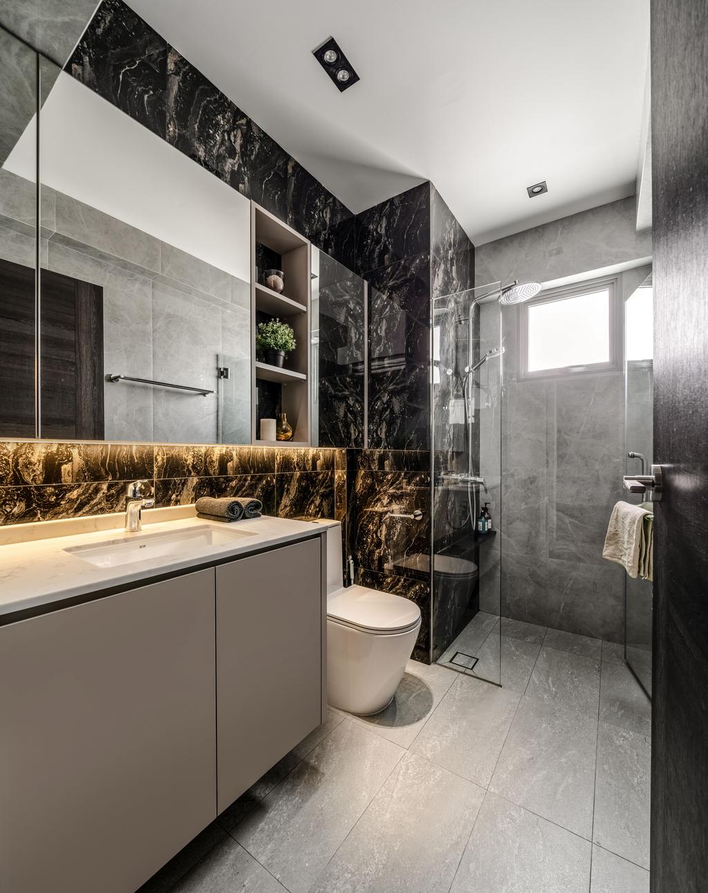 Modern, HDB, Bathroom, Upper Serangoon Crescent, Interior Designer, Weiken.com