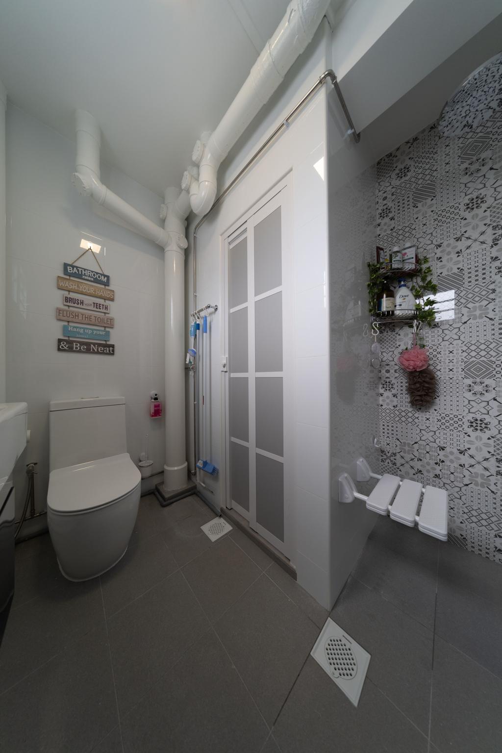 Scandinavian, HDB, Bathroom, Tampines Street 41, Interior Designer, HT Designn Build