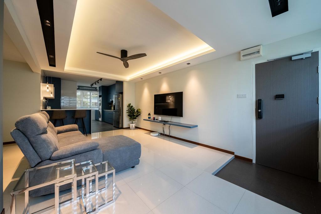 Contemporary, HDB, Living Room, Simei Street 1, Interior Designer, Design 4 Space