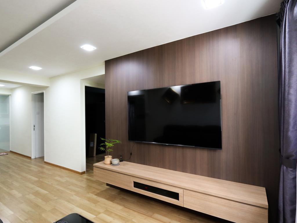 Modern, HDB, Living Room, Woodlands Circle, Interior Designer, Massing Design