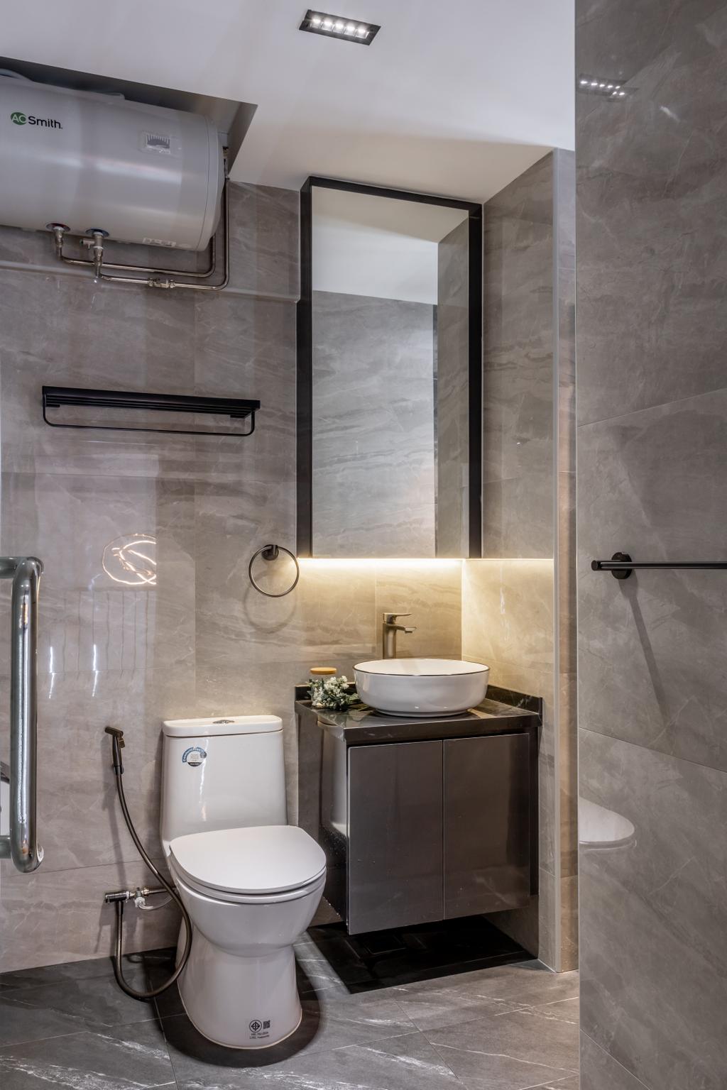Contemporary, HDB, Bathroom, Pipit Road, Interior Designer, Yang's Inspiration Design