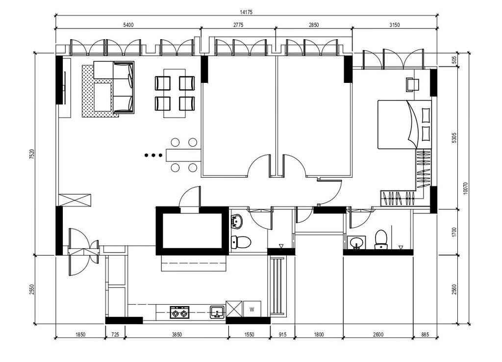Modern, HDB, Anchorvale Link, Interior Designer, Todz’Terior, 5 Room Hdb Floorplan, 5 Room Point Block Type 1 H, Space Planning, Final Floorplan