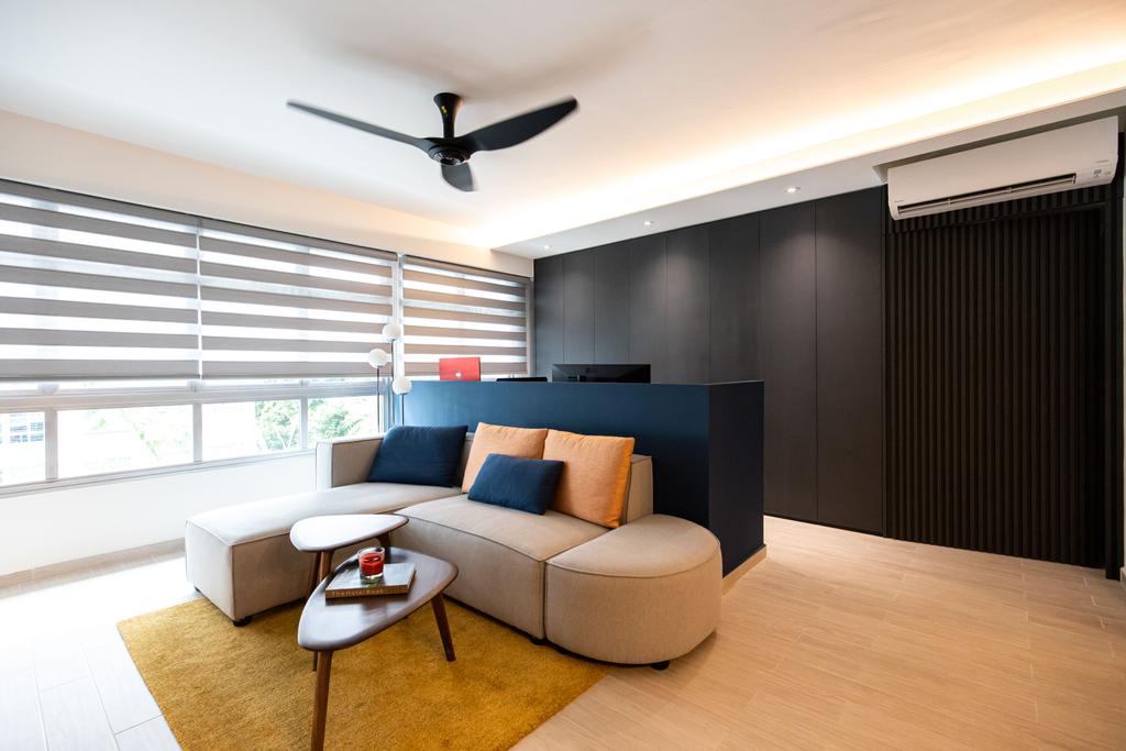 Eclectic, HDB, Living Room, Punggol Walk, Interior Designer, Forefront Interior