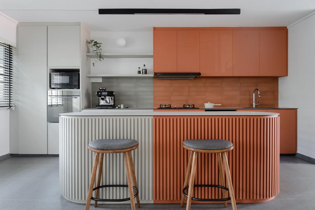 Transitional, HDB, Kitchen, Simei Street 4, Interior Designer, Key Concept, Dining Room