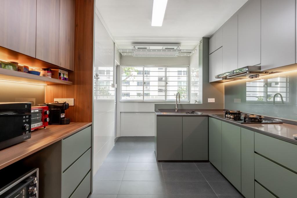 Modern, HDB, Kitchen, Hougang Ave 8, Interior Designer, H Design
