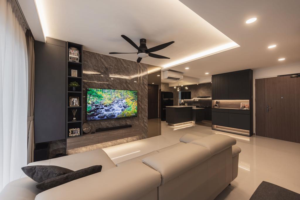 Contemporary, HDB, Living Room, Tampines Street 61, Interior Designer, ProjectGuru