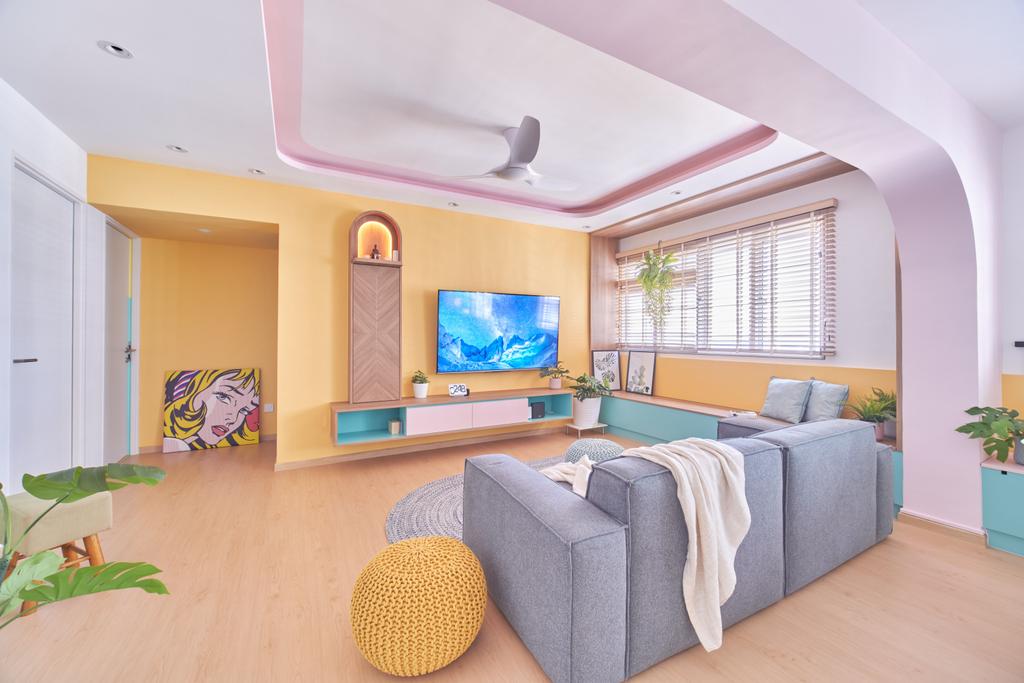 HDB, Living Room, Jalan Membina, Interior Designer, Free Space Intent