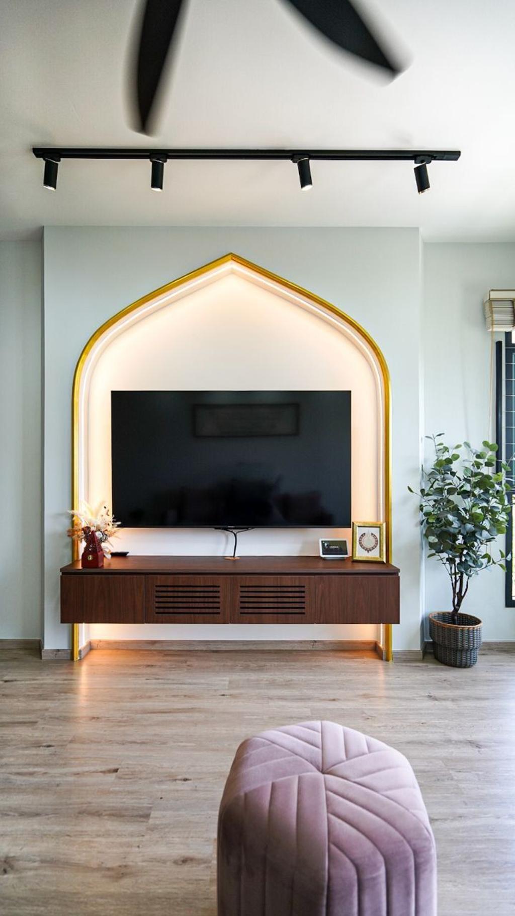 Contemporary, HDB, Living Room, Bidadari Drive, Interior Designer, Medina Design & Interiors