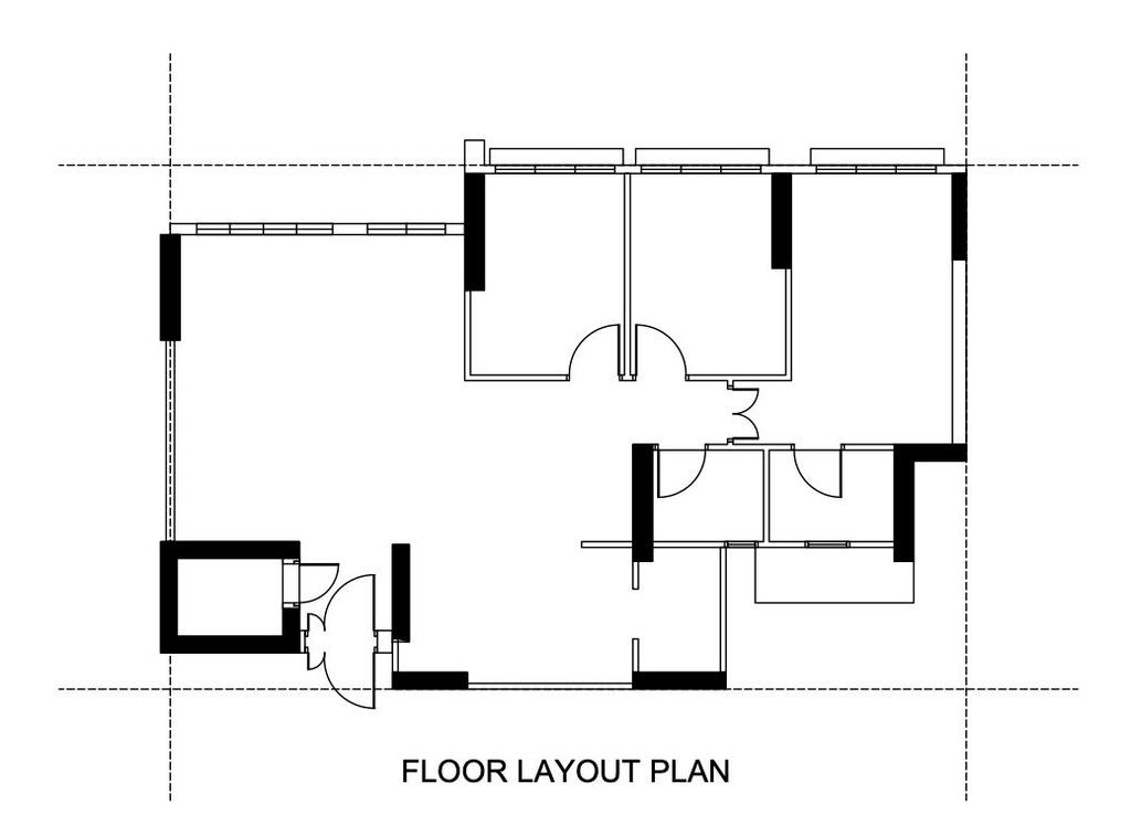 Modern, HDB, Buangkok Crescent, Interior Designer, Medina Design & Interiors, Original Floorplan