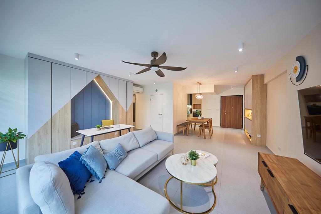 Modern, HDB, Living Room, Choa Chu Kang Avenue 5, Interior Designer, Ultra Space Design, Scandinavian, Condo