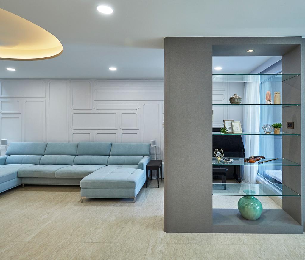 Modern, Landed, Living Room, Lorong Ah Soo, Interior Designer, Ultra Space Design