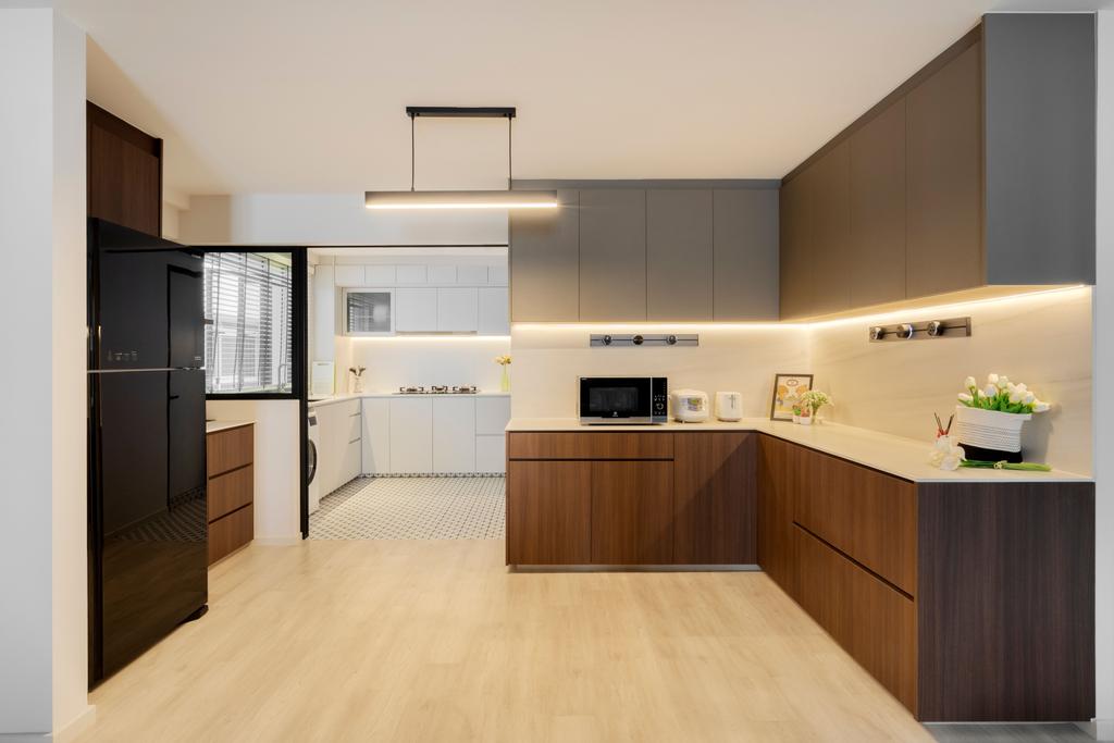 Modern, HDB, Kitchen, Pasir Ris Street 21, Interior Designer, Charlotte's Carpentry