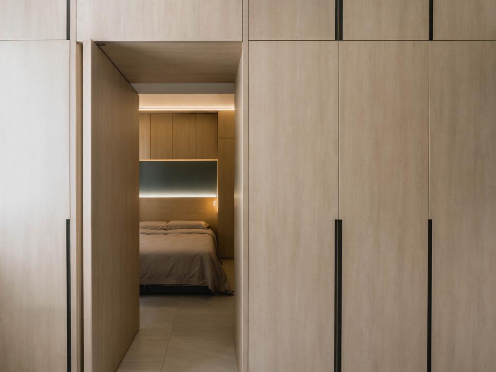 Scandinavian, HDB, Bedroom, Hougang Avenue 7, Interior Designer, Between Walls, Minimalist, Kitchen, Concealed Door