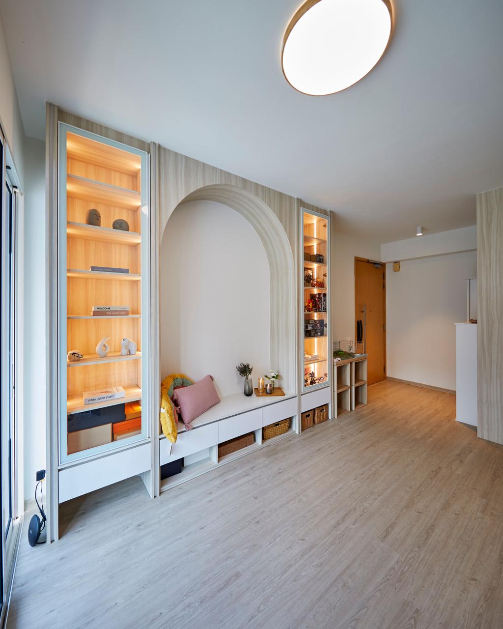 Scandinavian, Condo, Living Room, Waterview, Interior Designer, Plus Interior Studio, Foyer, Shoe Cabinet