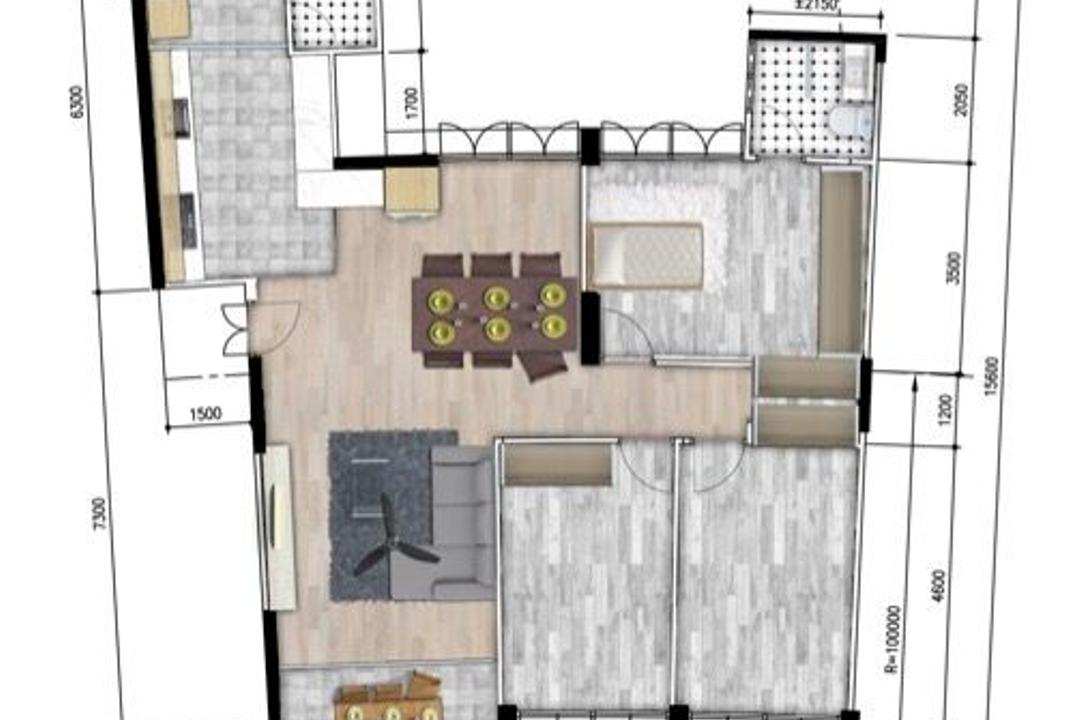 Bedok Reservoir Road, Flo Design, Scandinavian, HDB, 5 Room Hdb Floorplan, 5 Room Improved Stairs, Space Planning, Final Floorplan