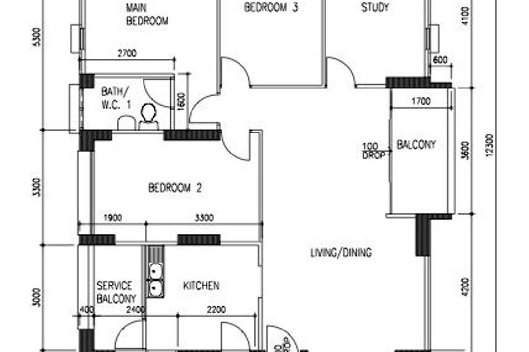 Strathmore Avenue, Divine & Glitz, Contemporary, HDB, 5 Room Improved Corr End Stairs, 5 Room Hdb Floorplan, Original Floorplan