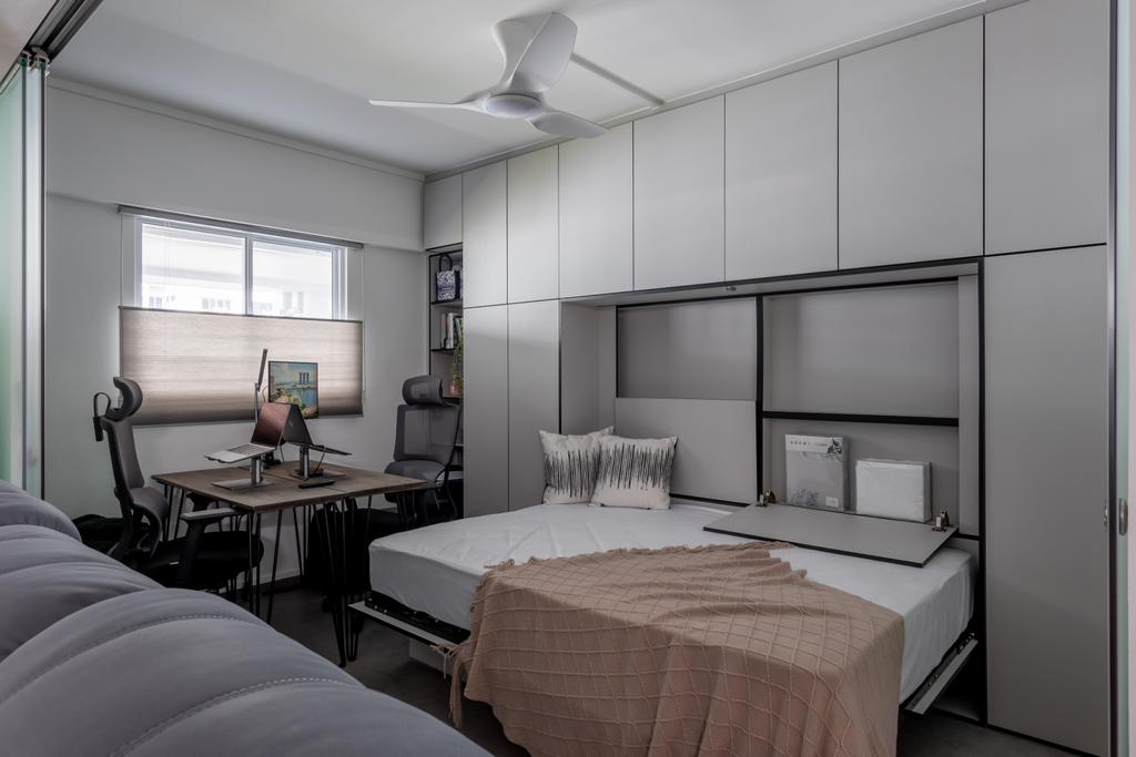 Modern, HDB, Bedroom, Gloucester Road, Interior Designer, Yang's Inspiration Design, Folding Bed