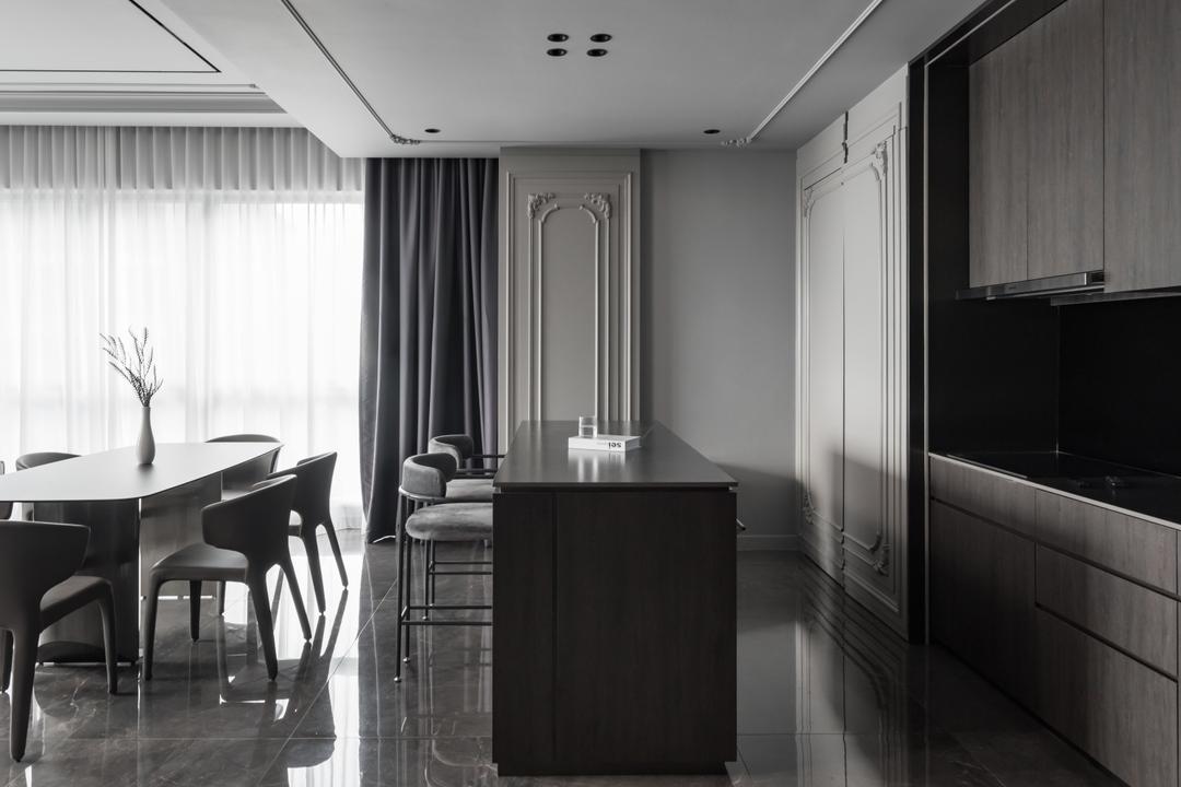 Aria Residence, Kuala Lumpur, Interior+ Design Sdn. Bhd., Modern, Dining Room, Condo, Living Room