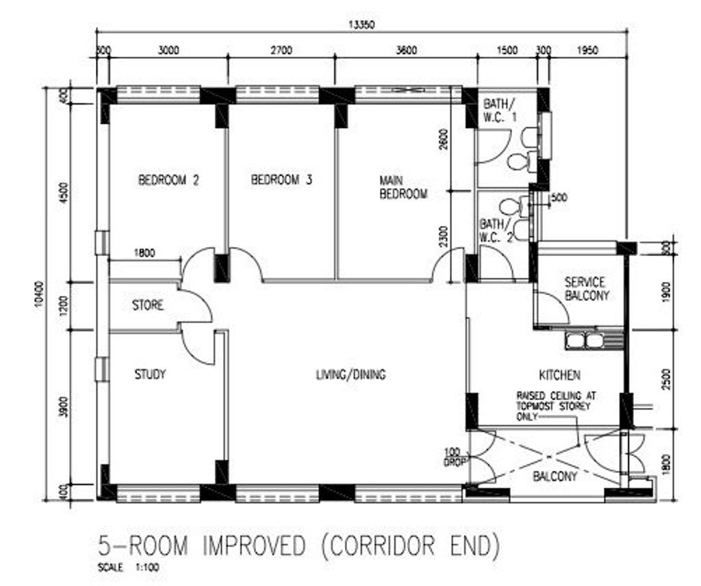 Modern, HDB, Jalan Tenaga, Interior Designer, Violetta Design Studio, 5 Room Improved Corridor End, 5 Room Hdb Floorplan, Original Floorplan