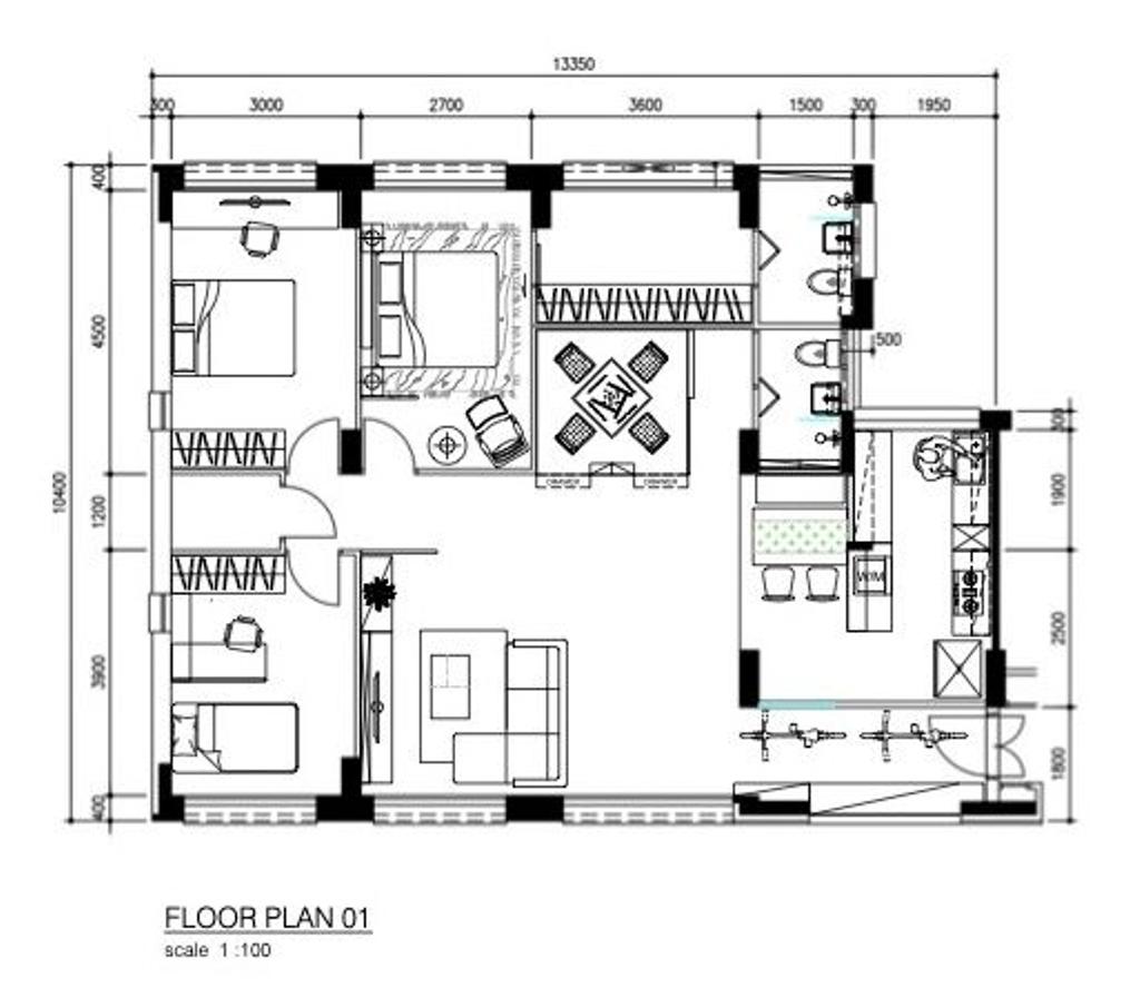 Modern, HDB, Jalan Tenaga, Interior Designer, Violetta Design Studio, 5 Room Improved Corridor End, 5 Room Hdb Floorplan, Space Planning, Final Floorplan
