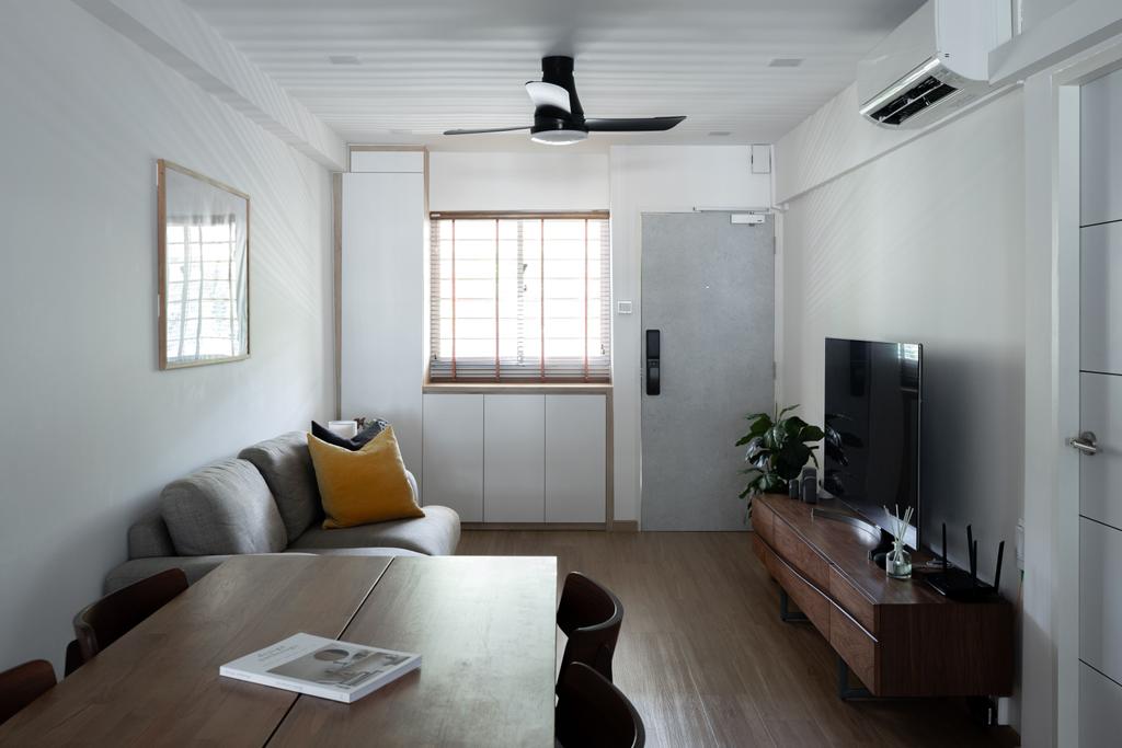 Modern, HDB, Living Room, Telok Blangah Heights, Interior Designer, Grain Interior