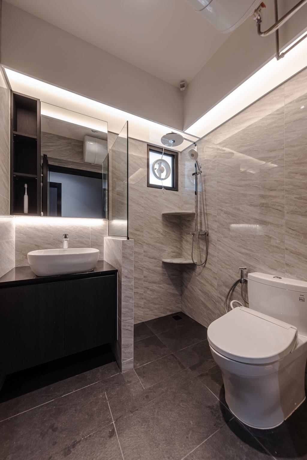 HDB, Bathroom, Bidadari, Interior Designer, Swiss Interior Design