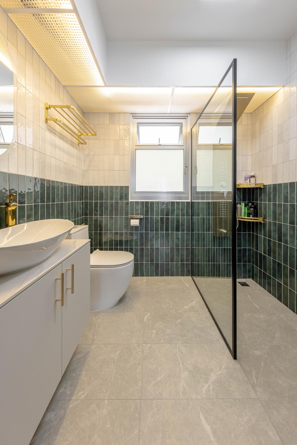 HDB, Bathroom, Ang Mo Kio, Interior Designer, Swiss Interior Design