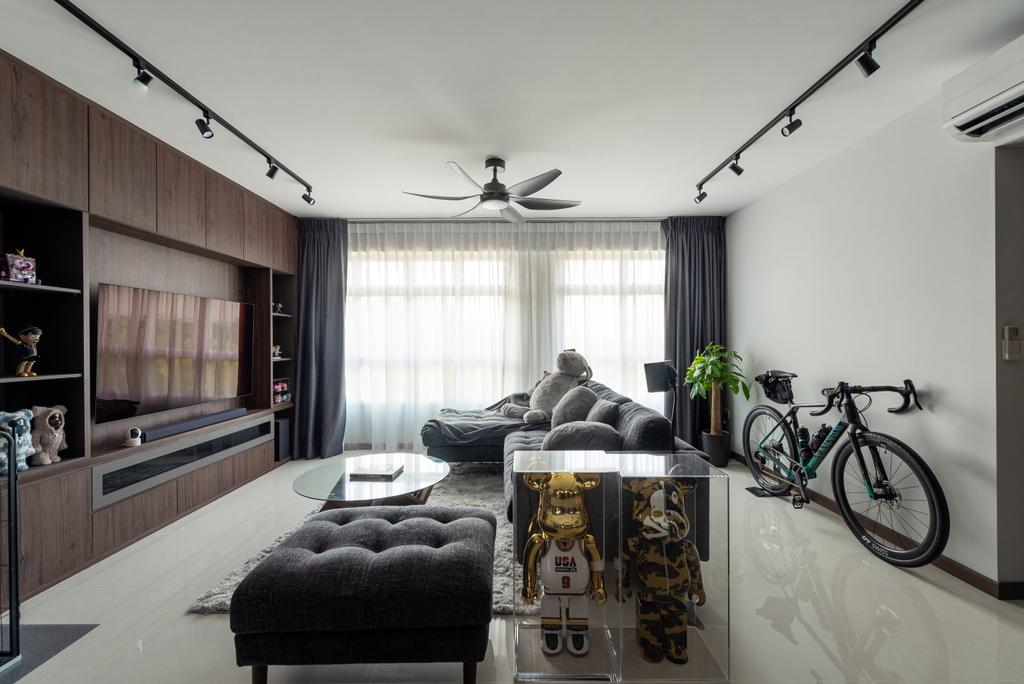 Contemporary, HDB, Living Room, Yishun Street 44, Interior Designer, Luova Project Services